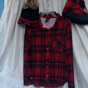 Kristen Nicole plaid top combo